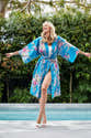 Kimono Femme Imprimé Rajbhoomi Handicrafts - Tunique Légère En Coton, Cover-up Plage, Piscine, Décontracté, Style Ethnique - 10