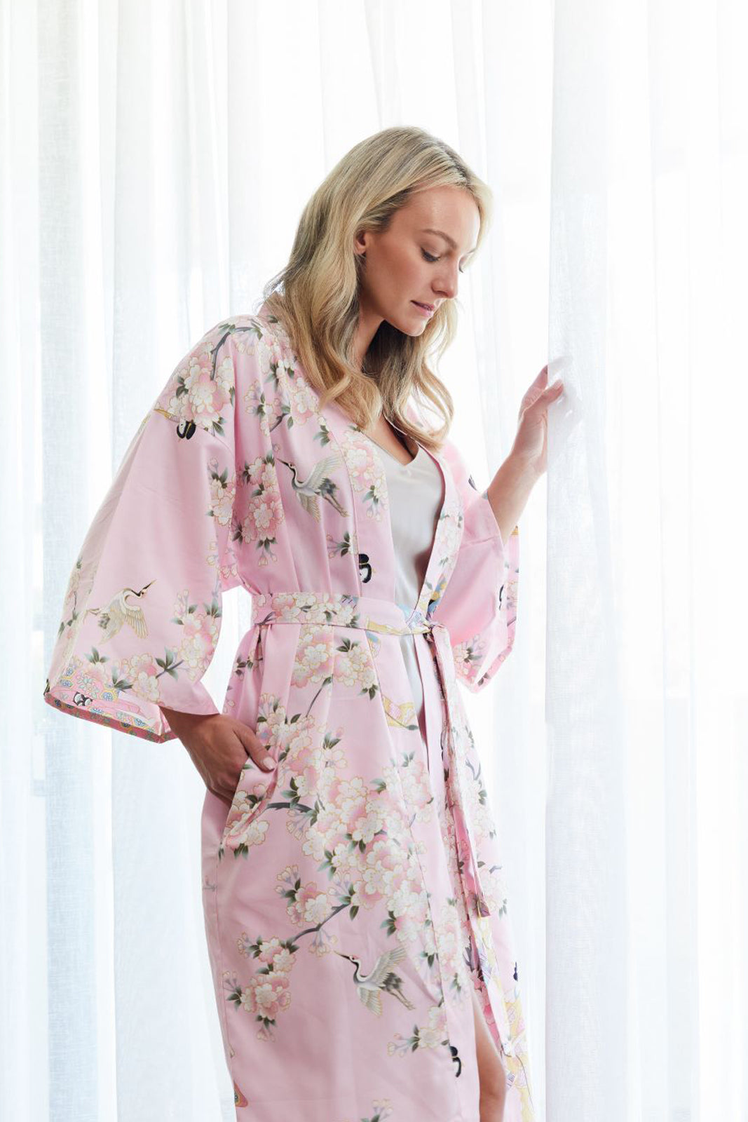 Floral summer kimono robe, soft natural kimono, mustard online duster cardigan , Luxury Spa/beach Robe, Kimono Bridal, soft dressing gown