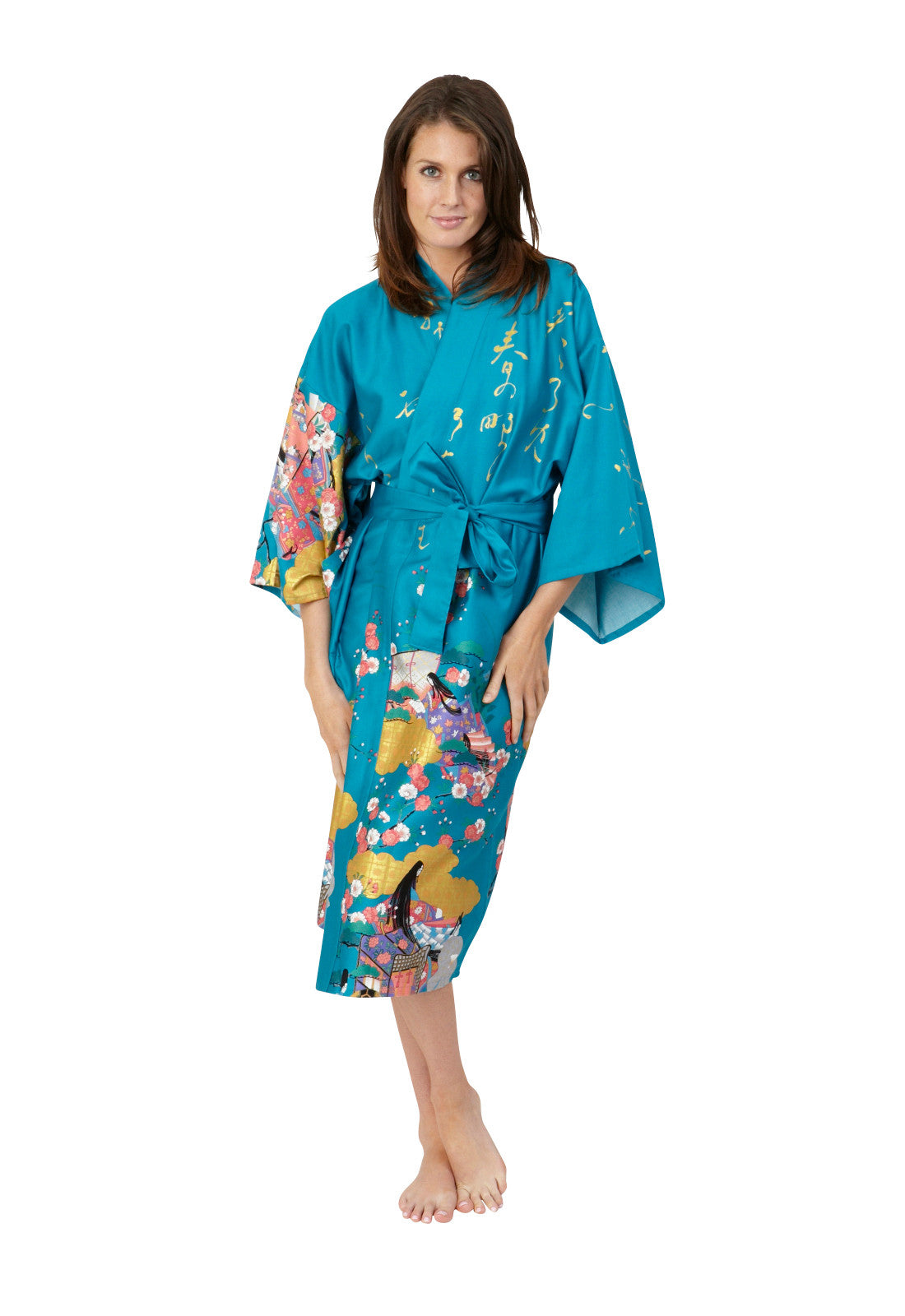 short cotton kimono dressing gown Short Kimono Dress Pink