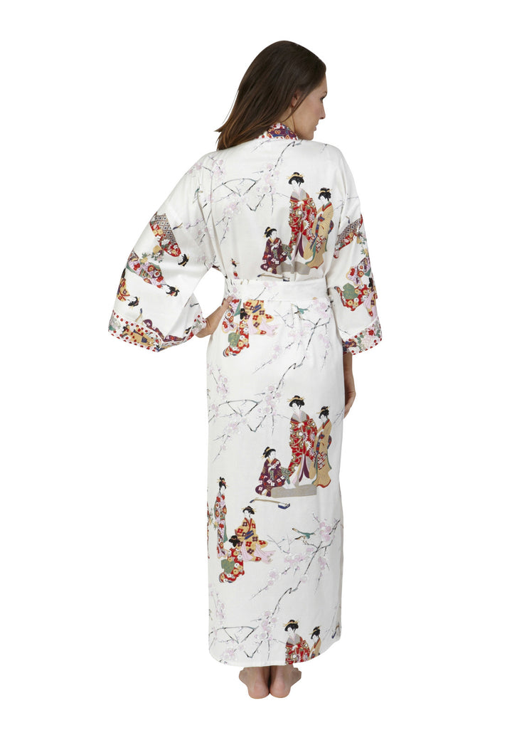 Kimono Beauty Cotton Kimono Robe — Long