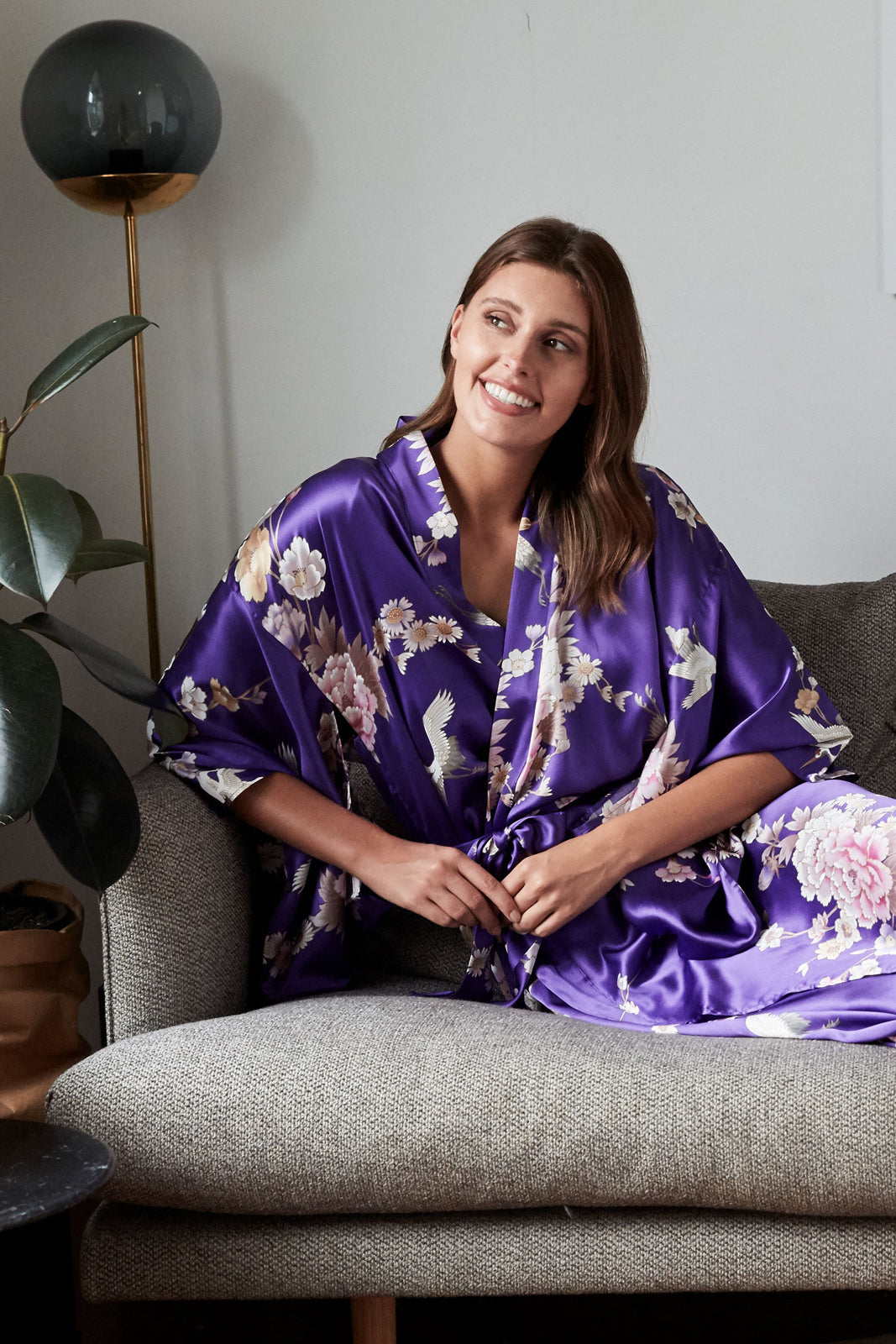Silk kimono robe | Floral Kimono | Japanese Kimono – Beautiful Robes