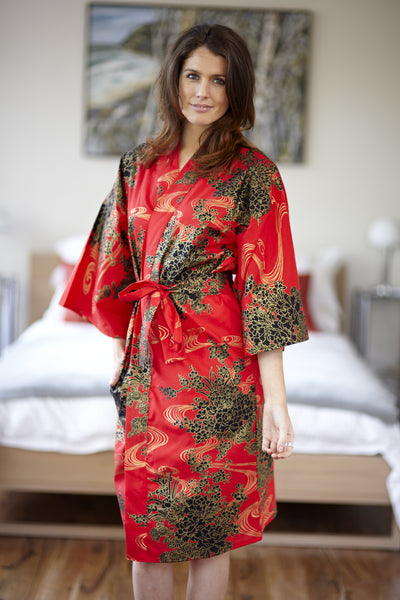 short kimono, haori, kimono jacket, kimonos, kimono Australia, beach kimono, robes, kimono jacket, Japanese kimono - Beautiful Robes #colour_red
