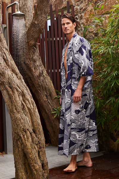 Buyisi Fashion Men's Comfort Satin Kimono